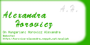 alexandra horovicz business card